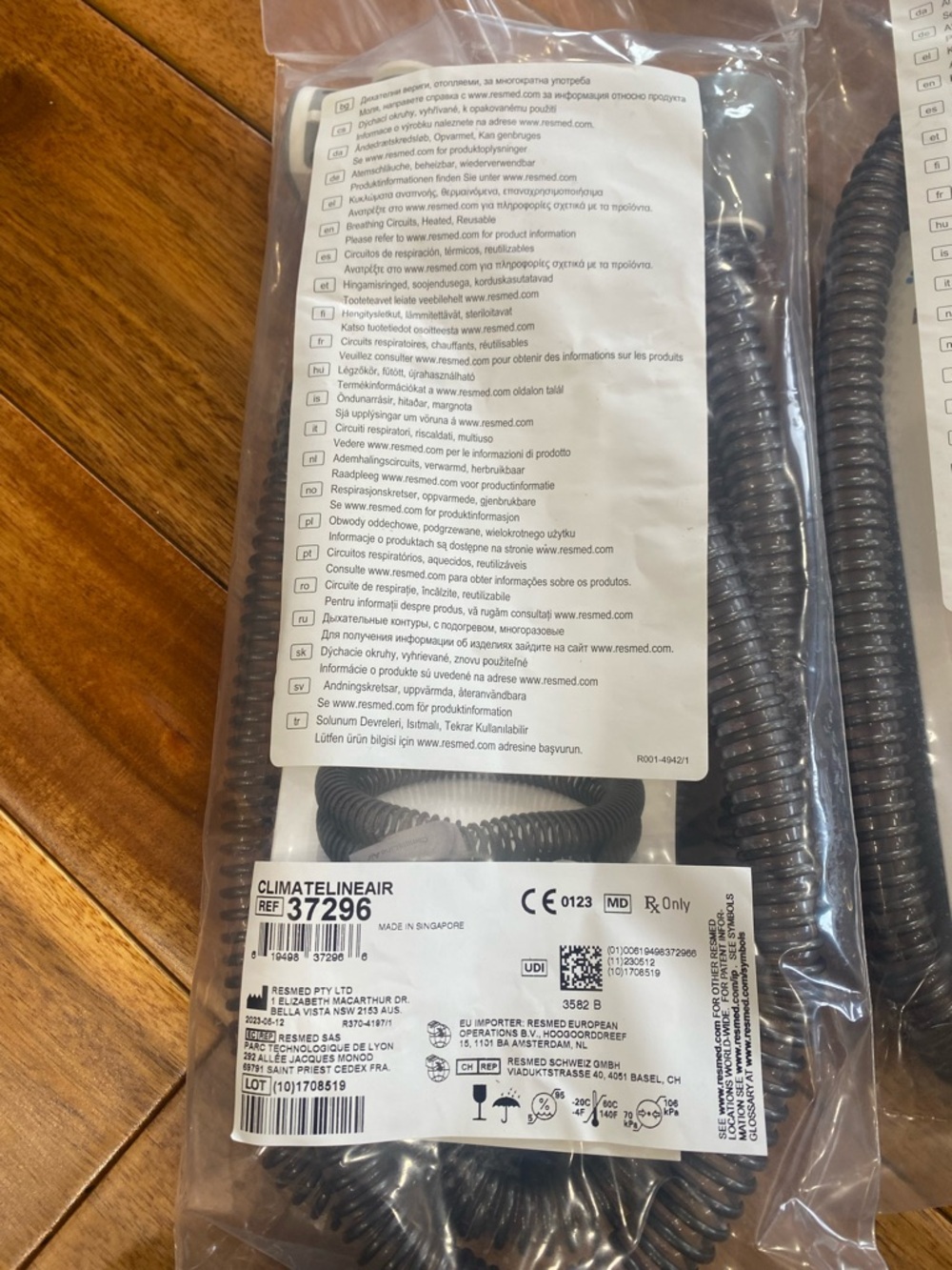 NIP ResMed Climatelinear 37296 CPAP Tubing - Black